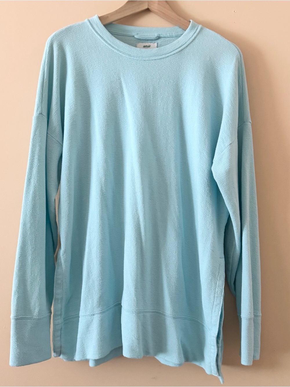 Aerie Blue Knit Crewneck Longsleeve